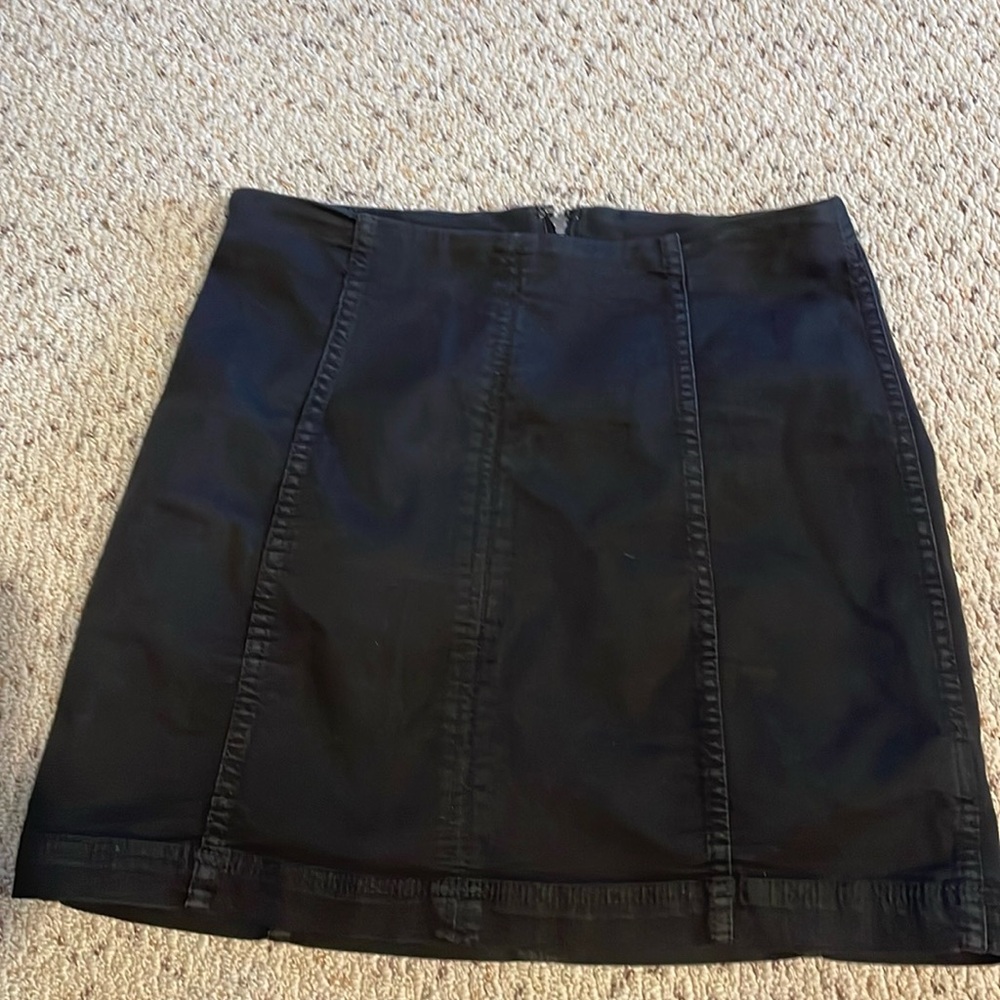Free People Black Mini Skirt